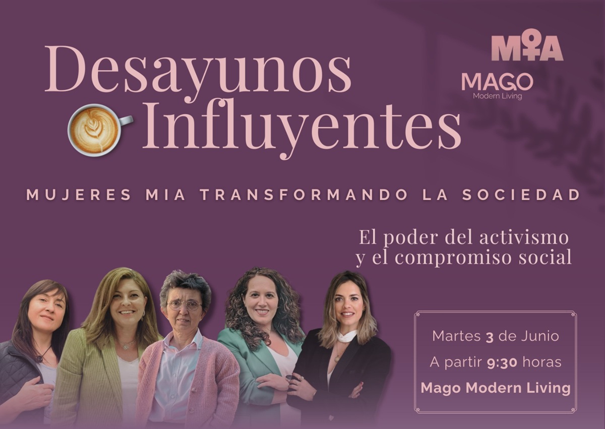 Mujeres Influyentes de Almería (MIA) celebrará el primero de sus nuevos encuentros estratégicos bajo el nombre de Desayunos Influyentes.