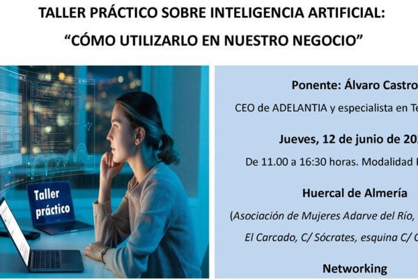 ALMUR impulsa la formación en Inteligencia Artificial para empresarias con dos nuevas fechas en Huércal de Almería y Adra